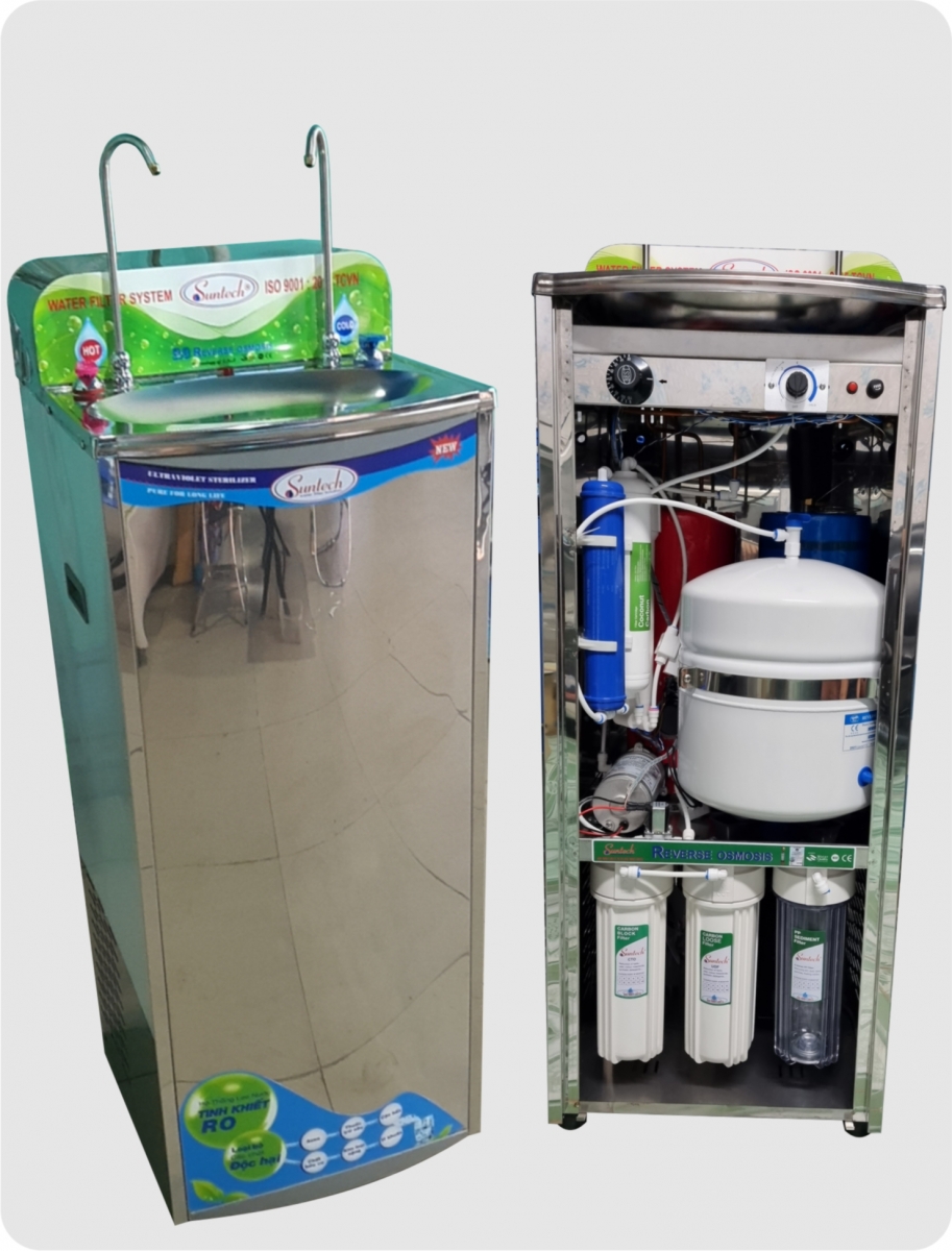 Máy lọc nước RO 2 vòi nóng lạnh công nghiệp