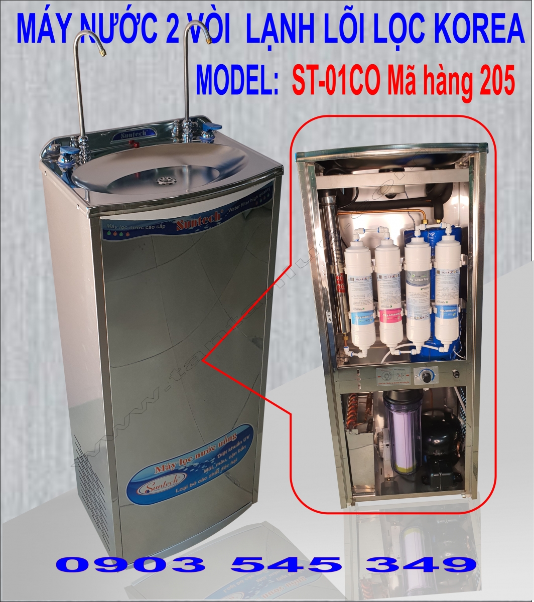 Máy nước uống 2 vòi lạnh Lọc Hàn Quốc