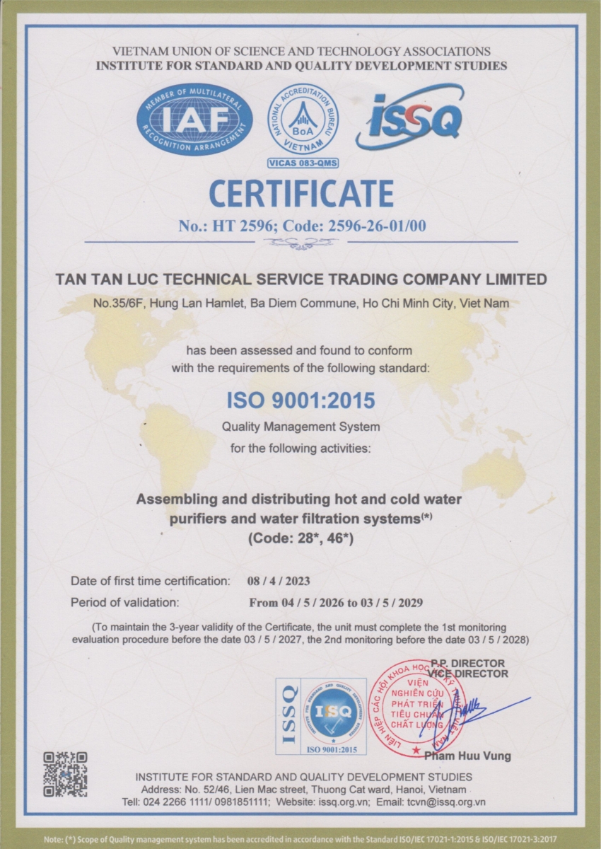 CHỨNG NHẬN ISO 9001:2015